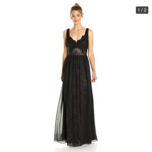 Vera Wang black lace overlay gown
